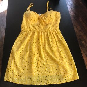 Mini Sunflower Dress with Tie Front